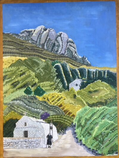 On the Island of Tinos | Oil on canvas, 45 x 60 cms. December 2022.