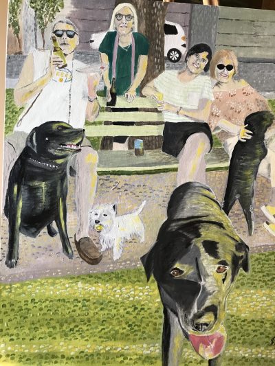 Eddie’s Cowden Park mates | Oil on canvas. 45 x 61cm. 2018. SOLD