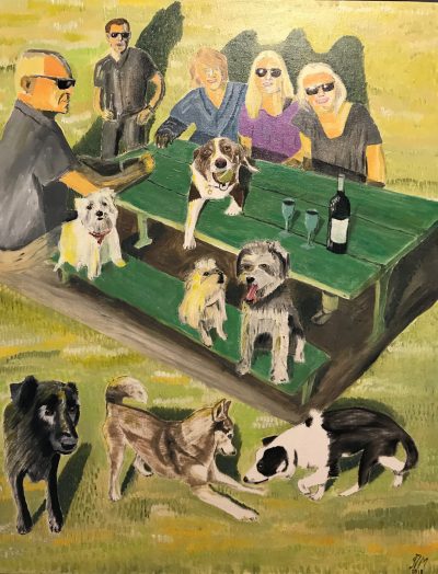 Libby and friends | Oil on canvas. 45 x 61cm. 2018. SOLD.