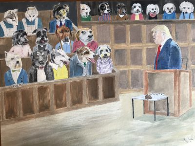 Guilty of making a mess | Oil on canvas, 45 x 61cm. Oct. 2018.