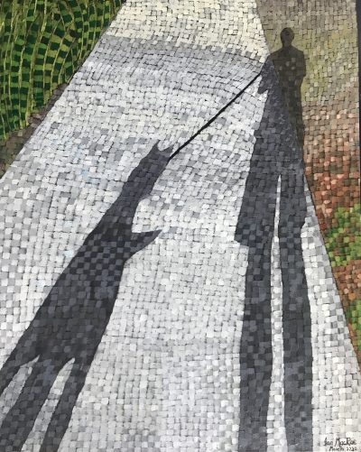Just-a-walk’n the dog | Oil on canvas 40 x 50cm. March 2020. Sold