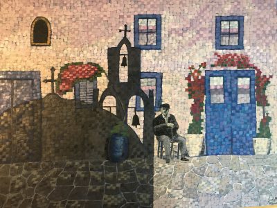 Dreaming of a Grecian holiday | Oil on canvas 50 x 60cm. March 2020.