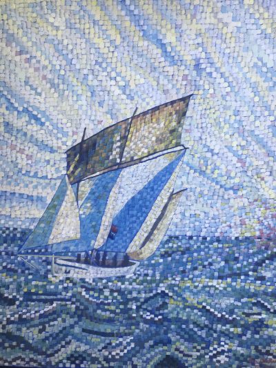 Dhow at sunrise | Oil on canvas 50 x 60 cms, Jan 2021