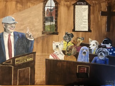Cowden Park Faithful Welcome ScoMo | Oil on canvas 45 x 60cms, May 2021. Sold