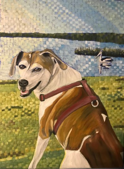Ellie by Lake Monger | Oil on canvas 20 x 30cms. Sold, June 2021