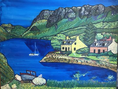 Wee Jock waiting for Hamish MacBeth | Oil on canvas - 50 x 60cms, July 2021, Sold