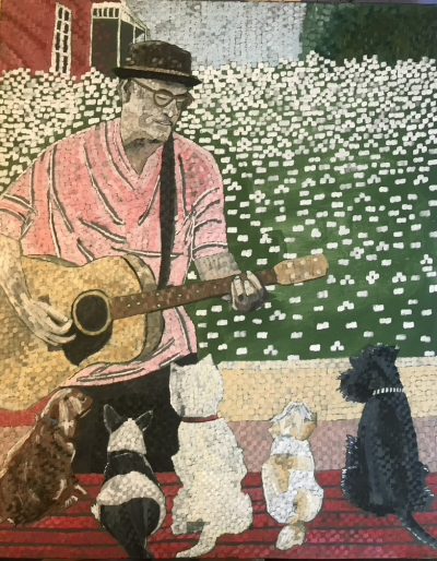 Roger Pell’s fan club | Oil on canvas 45 x 50 cms. April 2022. Sold