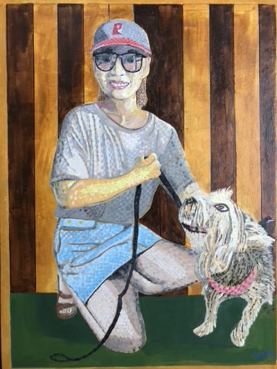 Thao adored by Emma | Oil on canvas, 45 x 60 cms. March 2022. Sold