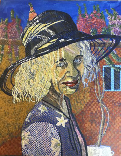 Di the Florist | Oil and acrylic on canvas board. 45 x 50 cms. April 2022