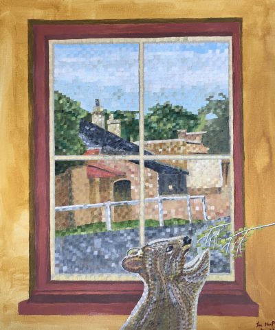 Rottnest reflections | Oil and acrylic on canvas 50 x 60 cms. August 2022.