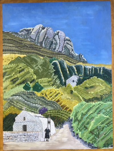 On the Island of Tinos | Oil on canvas, 45 x 60 cms. December 2022.