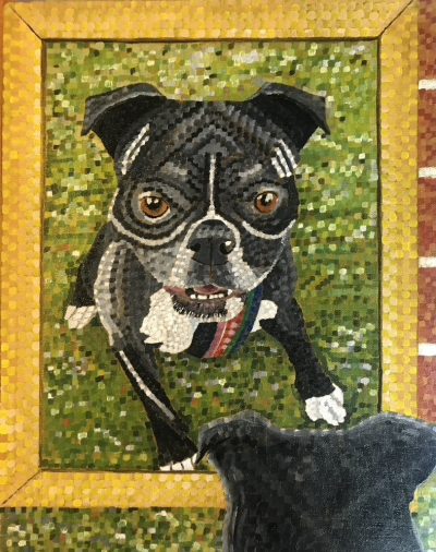 Betty | Oil and acrylic on canvas. 35 x 40 cms. May 2023. Sold.