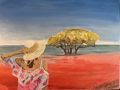 The beauty of beta-carotene | Acrylic on canvas. 45 x 60 cms. March 2024.
