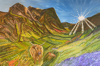 Glencoe | Oil and acrylic on canvas. 90 x 60 cms. April 2024.